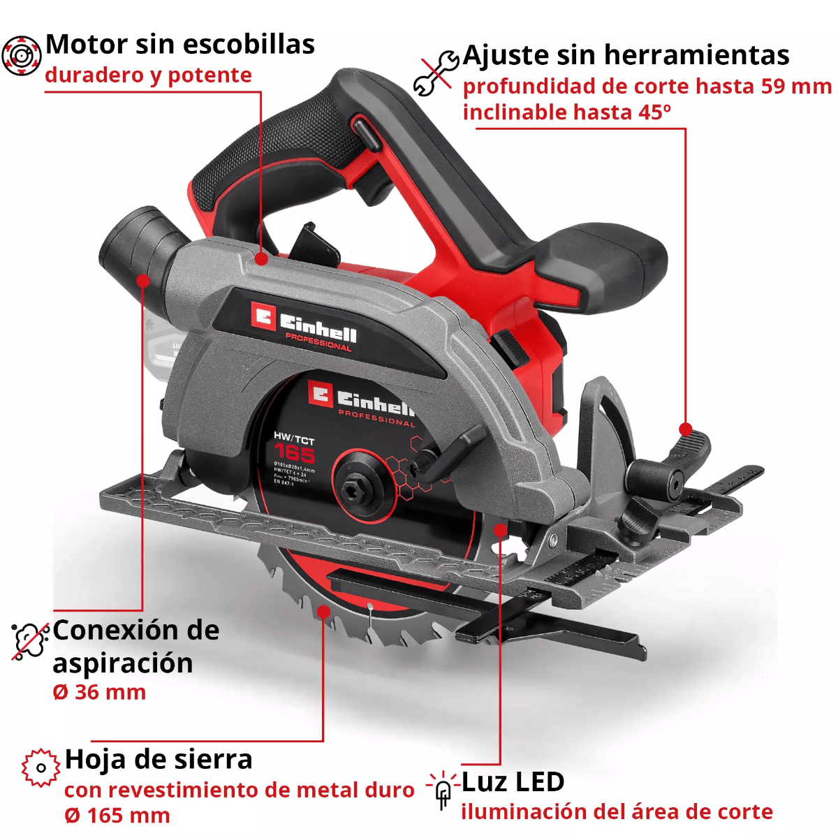 Einhell Sierra Circular Inal&aacute;mbrica Professional  4331225