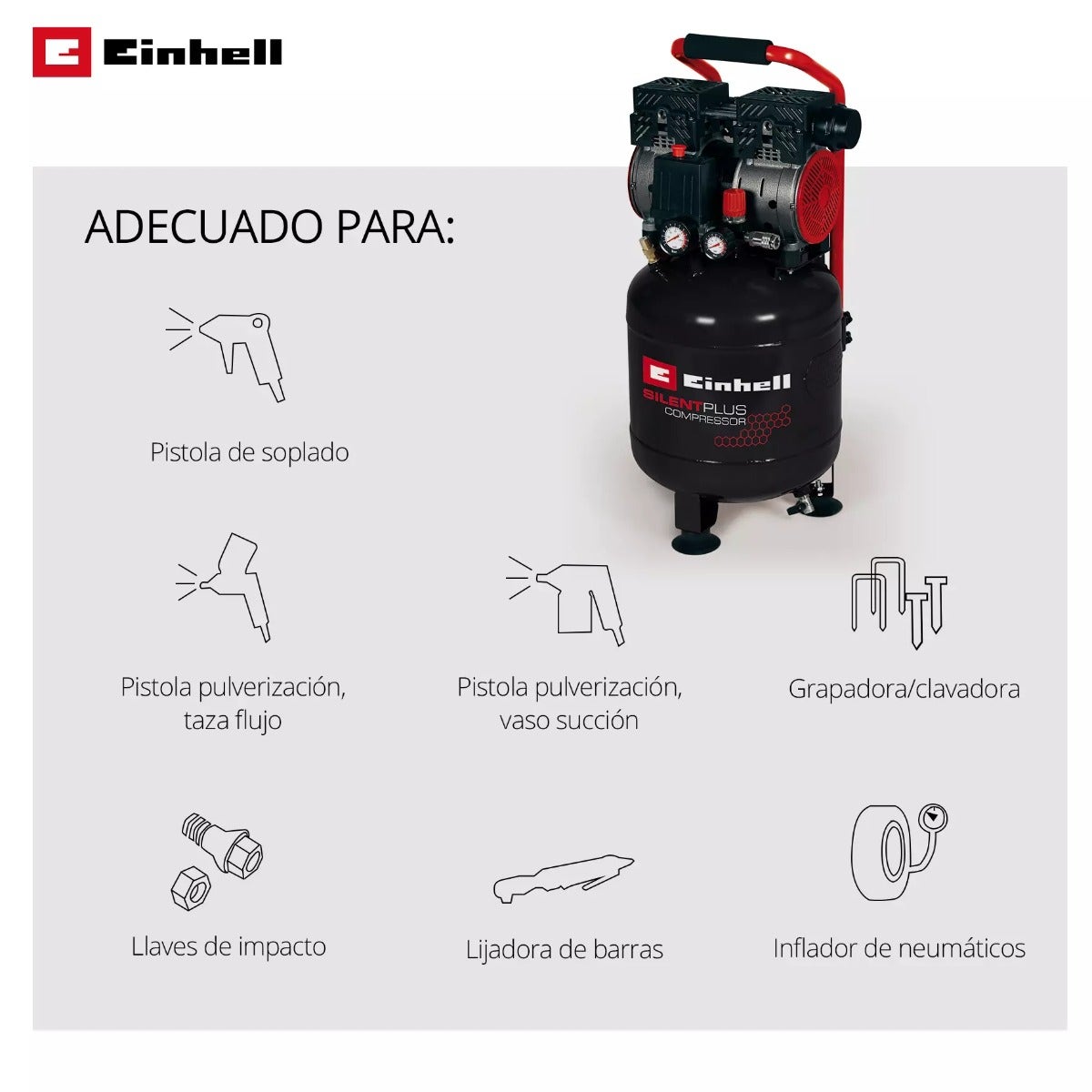Einhell Compresor Silencioso 24l / 8bar 4020610
