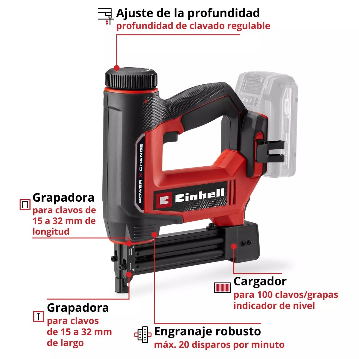 Einhell Clavadora Inalambrica Te-cn 18/32 Li - Solo
 - 4257800