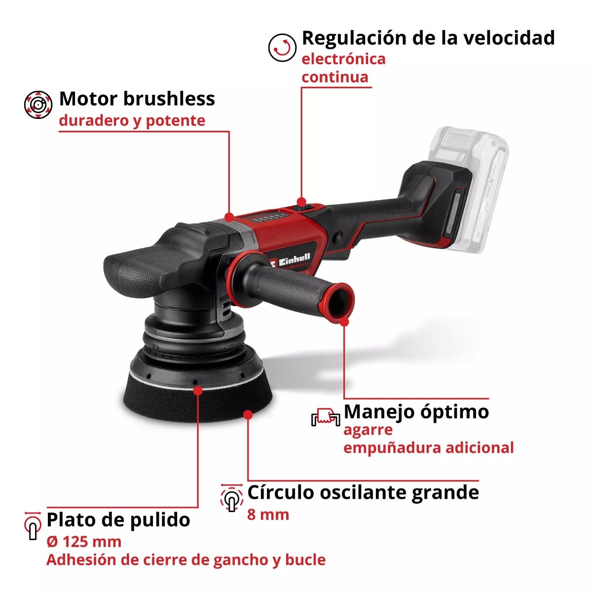 Einhell Pulidora Excentrica Profesional Inalambrica - 2093330