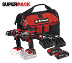 Einhell Combo Kit 2 Herramientas + 2 Baterias 2.5ah + Bolso  (n&ordm;1)