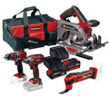 Einhell Combo Kit 4 Herramientas + 2 Baterias (2.5ah Y 4ah) + Bolso Grande