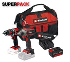 Einhell Combo Kit 2 Herramientas + Bateria 4ah + Bolso  (n&ordm;3)