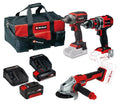 Einhell Combo Kit 3 Herramientas +2 Baterias (2.5ah Y 4ah) + Bolso Grande (n9)