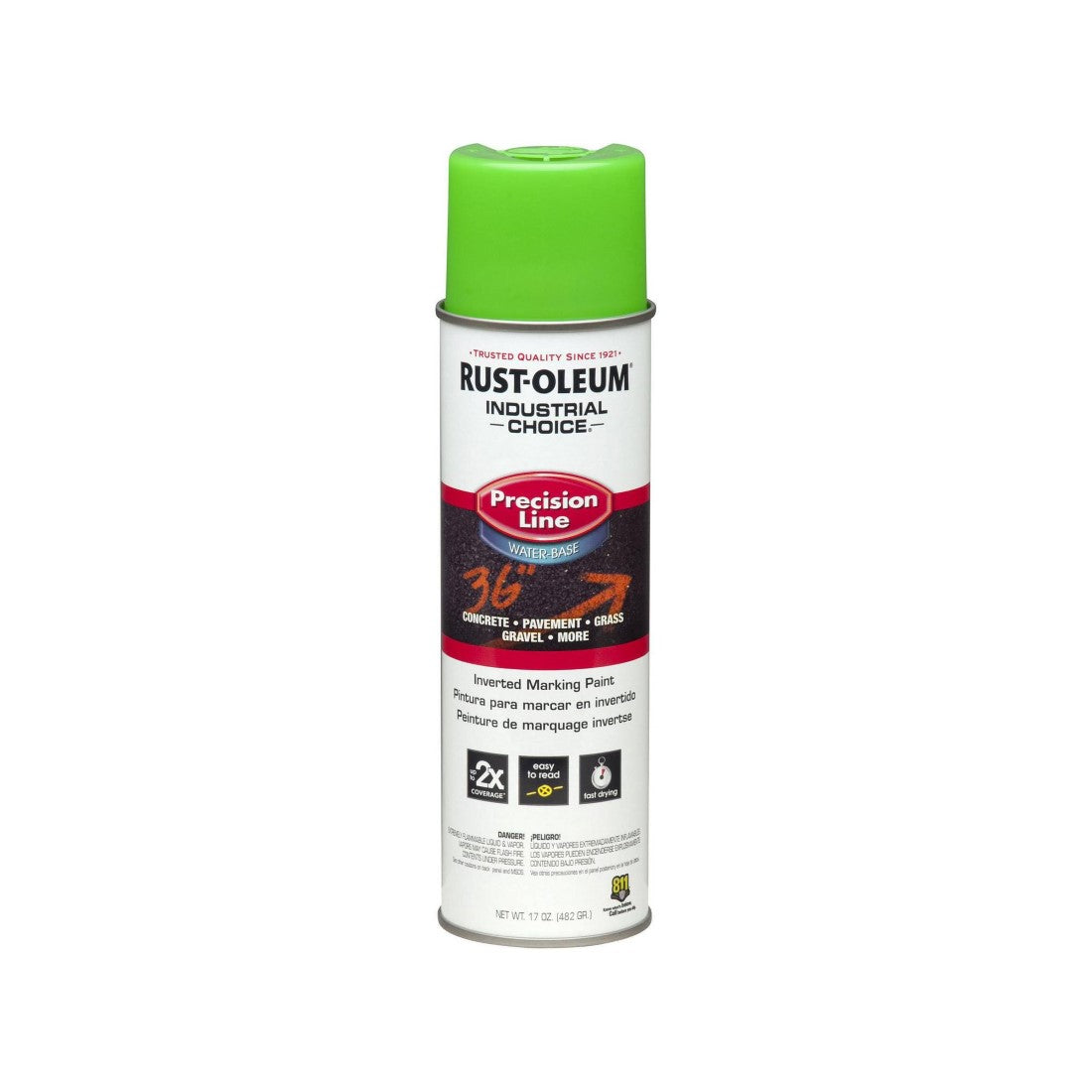 Rust-oleum Spray Demarcacion Invertida Fluoverde 700289