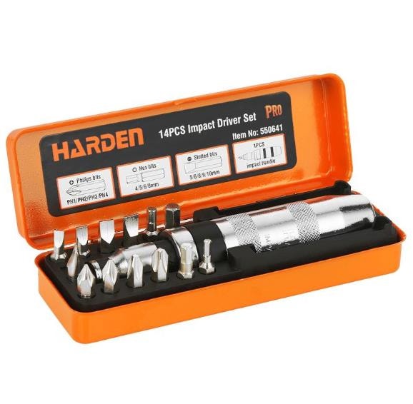 Harden Set 14 Piezas Destornillador De Impacto