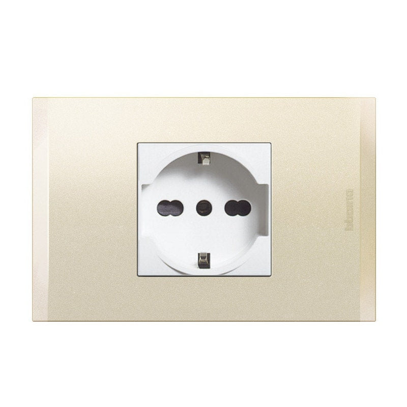 Bticino Enchufe Emb  Shuko Nobile Blanco  Af2150Eb