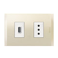 Bticino Enchufe Usb + Toma 10A Nobile Perla Af2270Usbebna