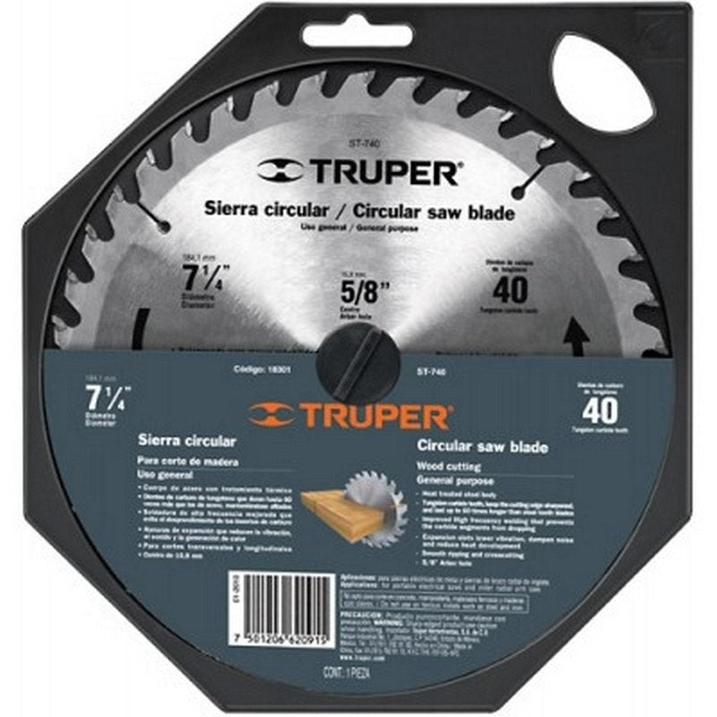Hoja Sierra Circ Truper   7 40D      18