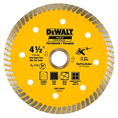 Dewalt Disco Diam. Ranurado 4.5'   Porcelanato Hp Dw57450Hp