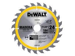 Dewalt Disco Sierra 7 1/4"  24D Eje 1"(25 Mm)  Dwa03080