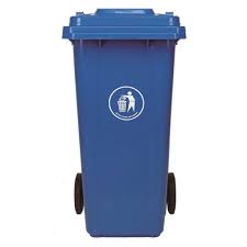 Basurero Ecologico C/Tapa 120Lt Azul Hdpe
