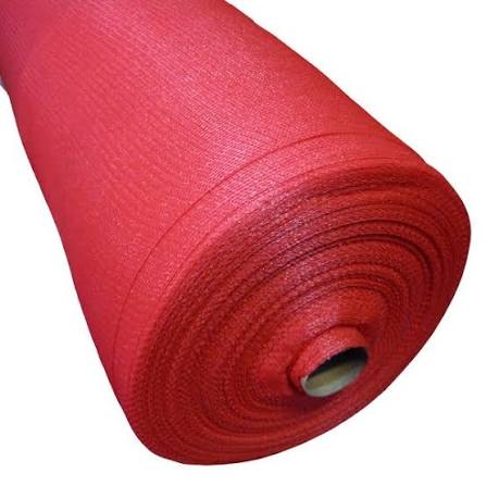 Rollo Malla Raschell  65%  Rojo  Ancho 4,20Mt R100