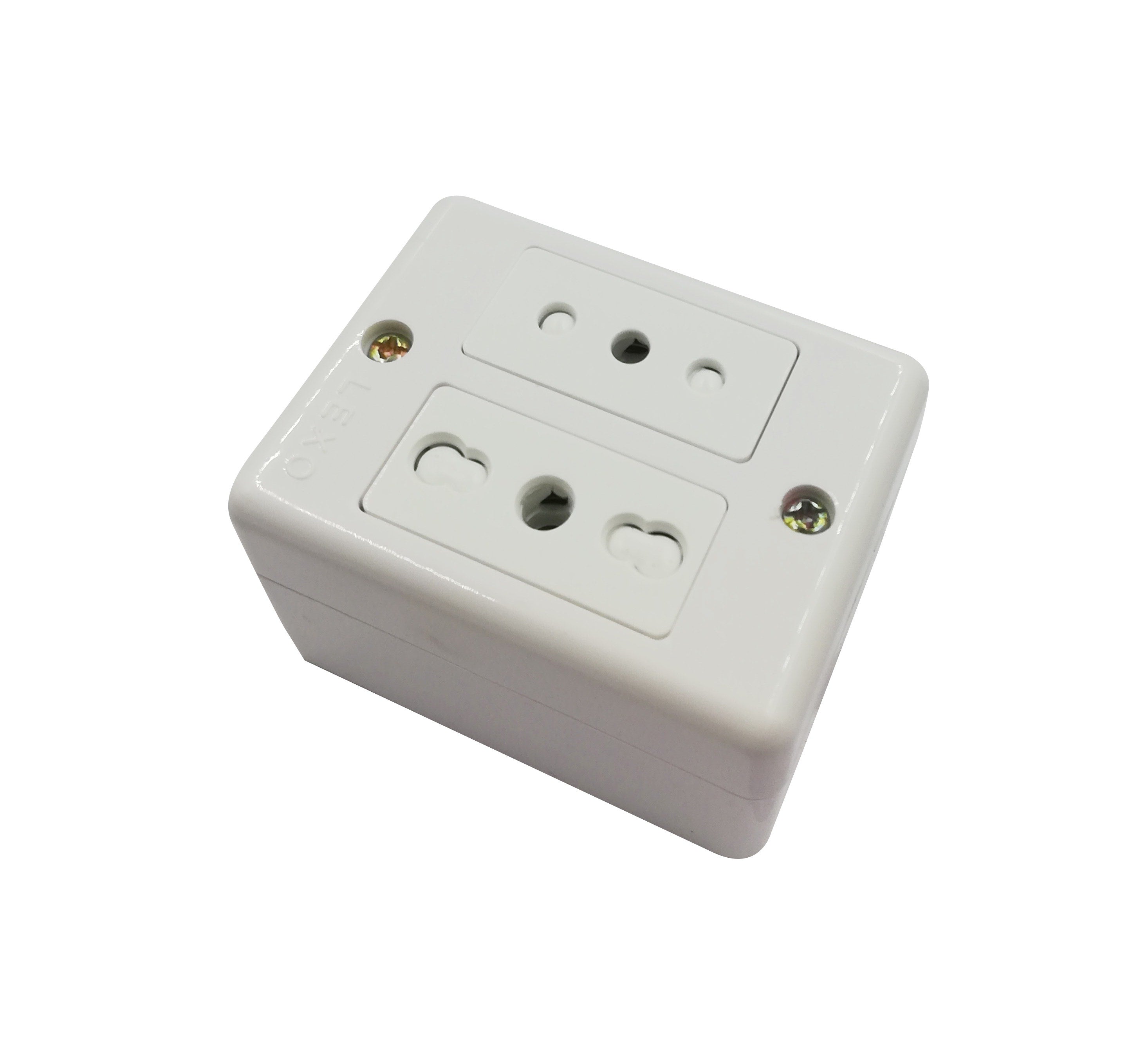 Enchufe Sop Doble 10+10/16 Arm Bco Lexo