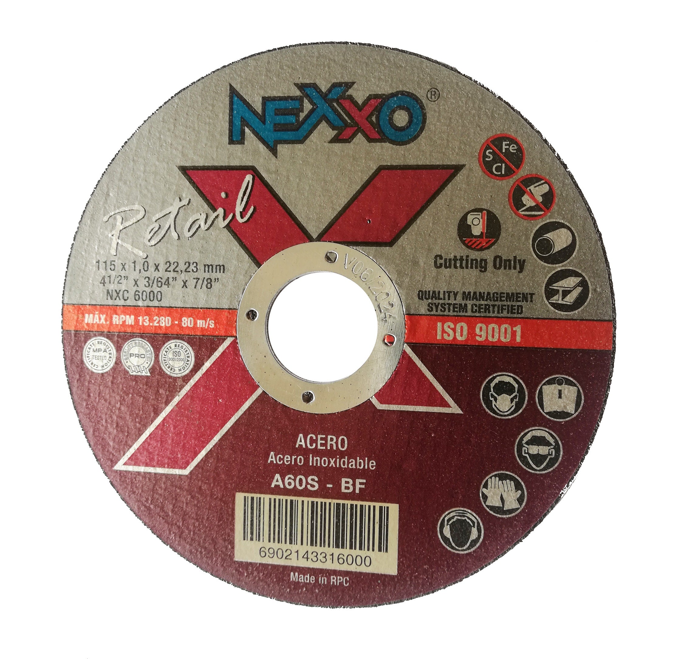Disco Cortar  Ac.Inox 4,5" 1Mm  Nexxo