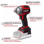 Einhell Llave De Impacto Inalambrica - Tp-cw 18/350-c Li Bl - Solo   -