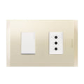 Bticino Interrup 9/12 + Ench 10A Nobile Perla Af2203Ebna