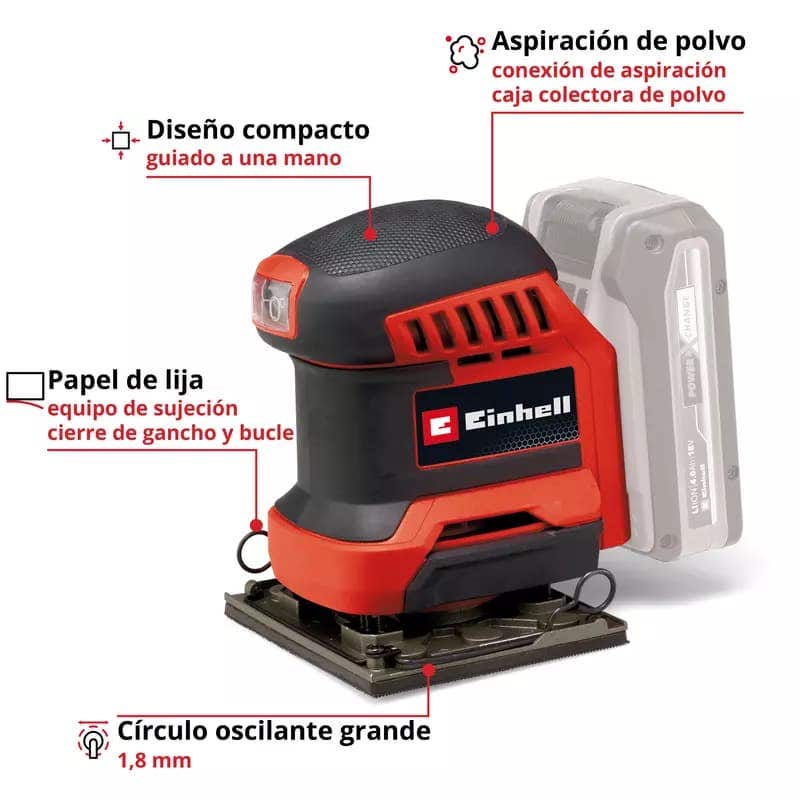 Einhell Lijadora Orbital Inalambrica Te-os 18/113 Li 4460731