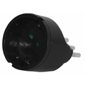 Enchufe Adaptador Schuko 16a Negro  0269 Mec