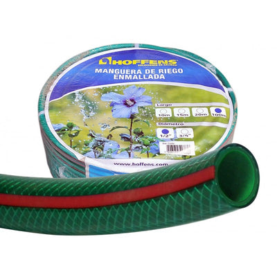 Manguera 1/2 Malla Extra Verde Linea Roja 15 Mt