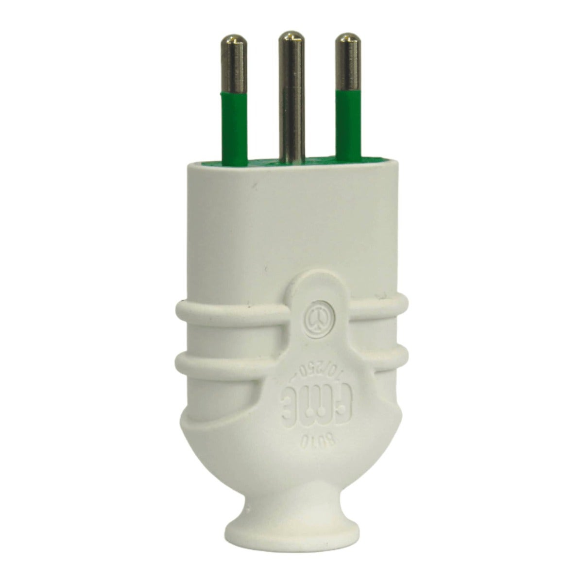 Harden  Enchufe Macho Volante Artic. 2P+T 10A  Blanco Te903Wh