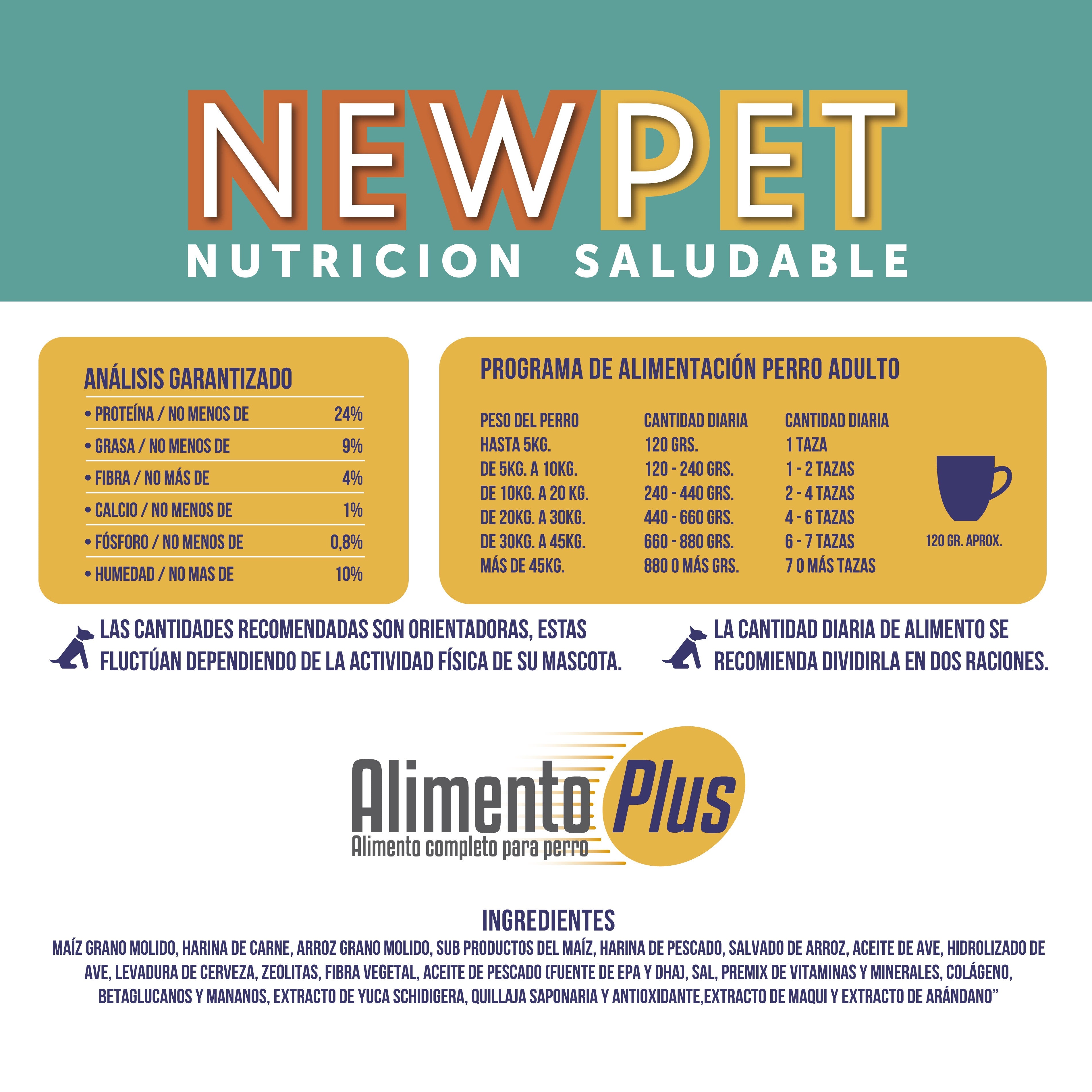Alimento Perro New Pet 15 Kg