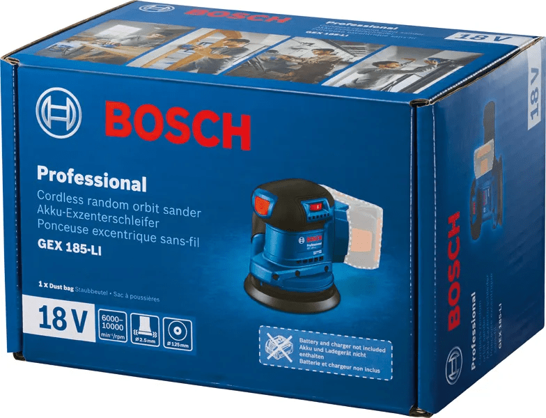 Bosch Lijadora Excentrica Gex 185 Inalambrica