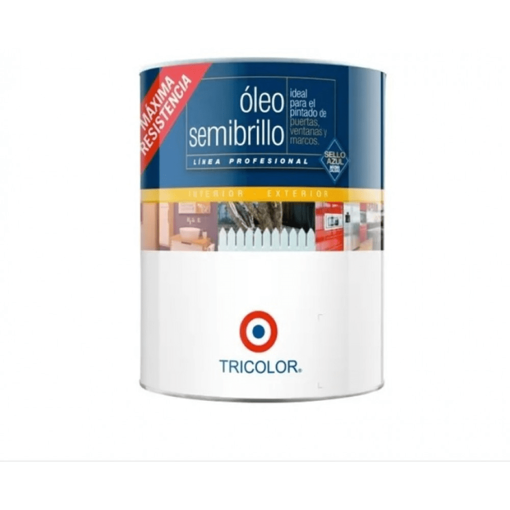 Tricolor Oleo Semibrillante Profesional Blanco Perfecto 1/4Gl