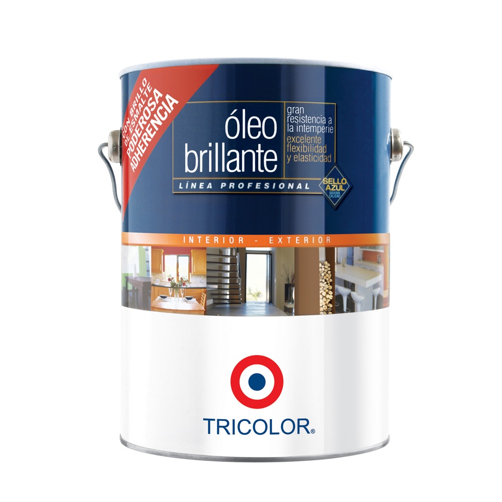 Tricolor Oleo Brillante Profesional Blanco 1Gl