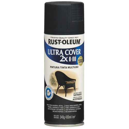 Rust-Oleum Spray Uc2X Negro Semi brillo 340Gr 262099