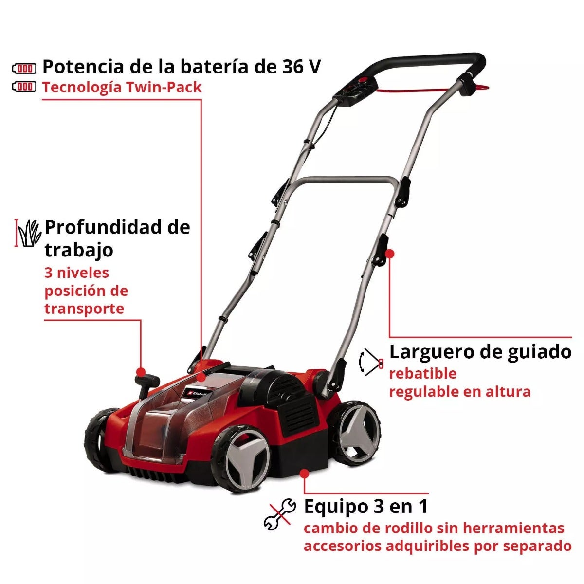 Einhell Escarificador/aireador Inalambrico - Ge-sc 36/35 Li - 3420680