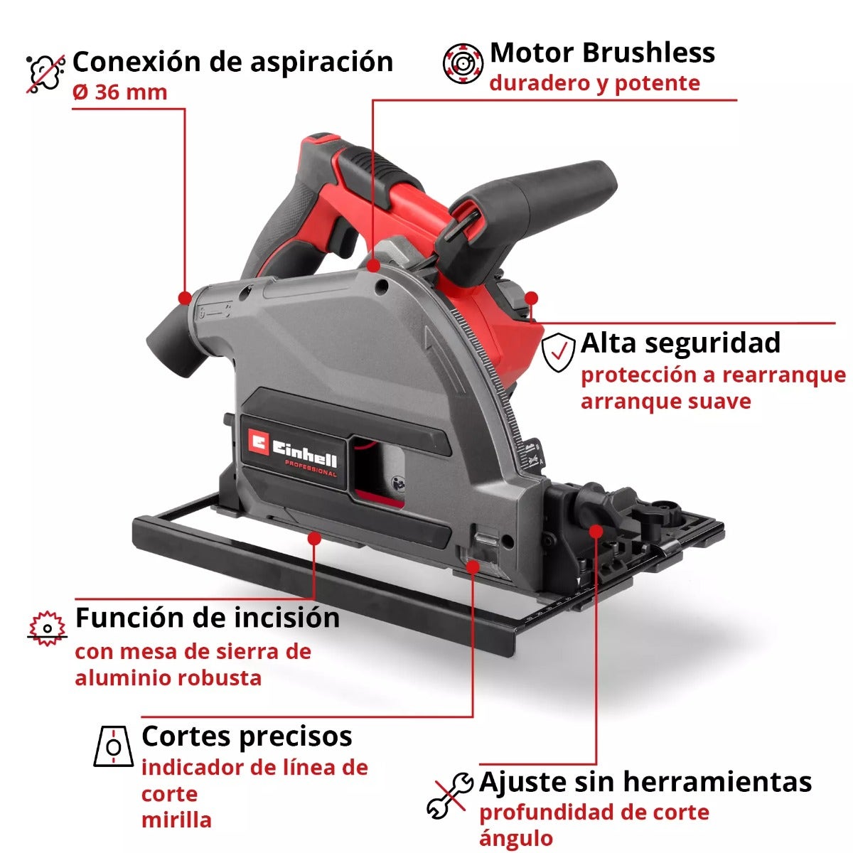 Einhell Sierra De Inmersion Inalambrica - Tp-ps 18/165 Li Bl - Solo

 - 433140
