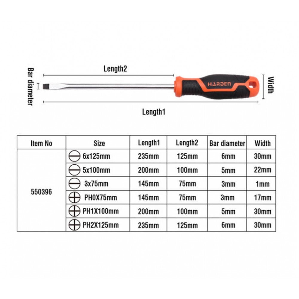 Harden  Set Atornillador 6 Pz Chl550396