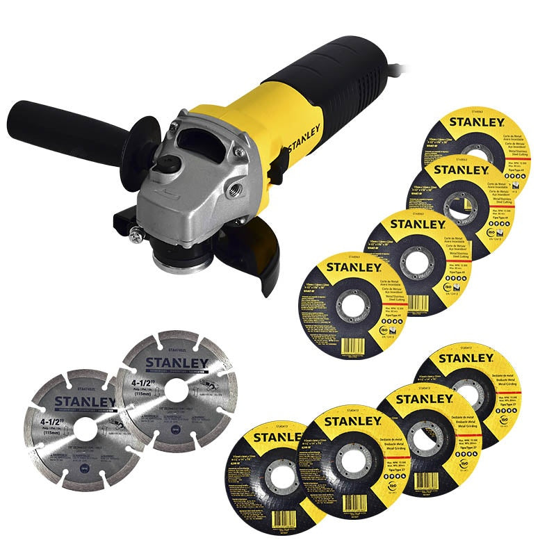 Stanley Esmeril Ang. 115 Mm 710W Stgs7115K10 Mas 10 Dis