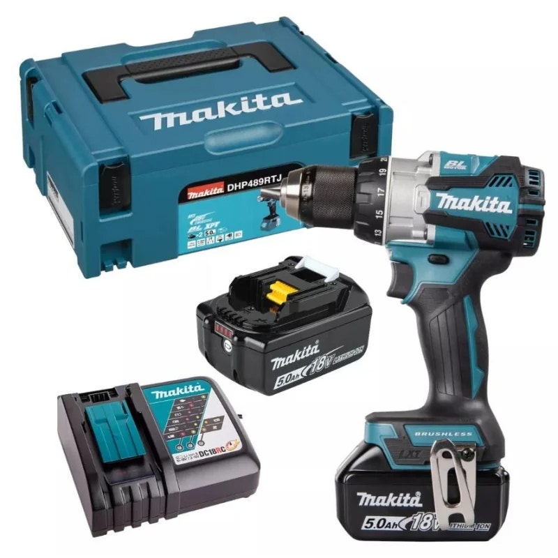 Makita Taladro Percutor Inalambrico 13mm 18v - Dhp489rtj