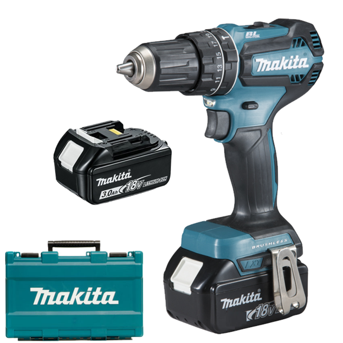 Makita Taladro-Atornillador Con Percutor 13 Mm-2V Dhp485Rfe
