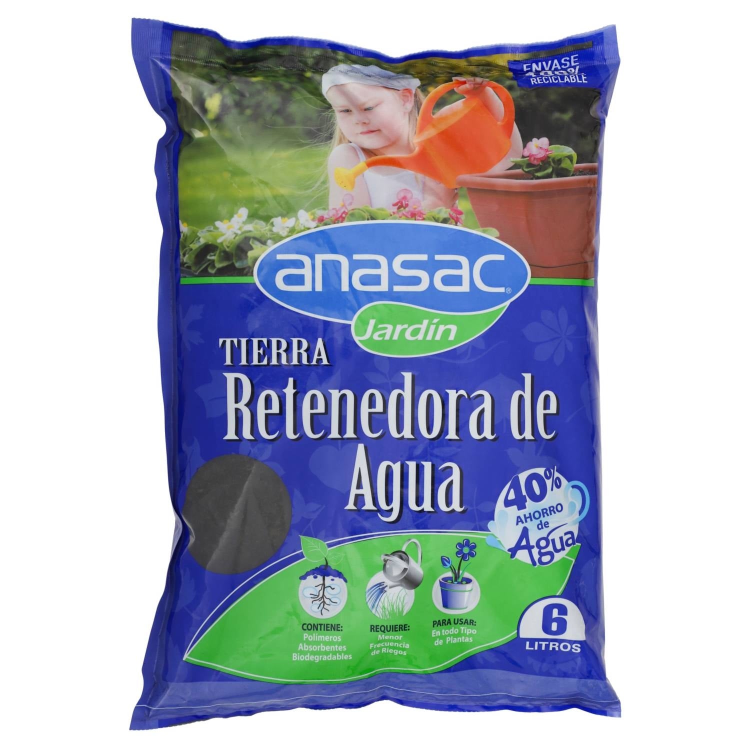 Anasac Tierra Retenedora De Agua 6Lt 1501943