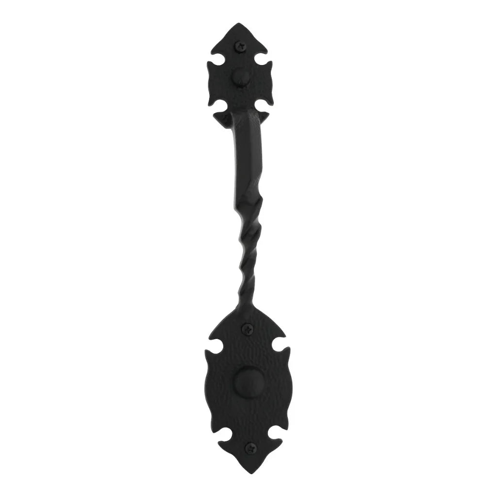 Tirador Puerta Rustico Negro Largo 109532