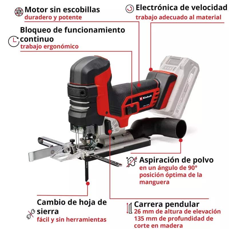 Einhell Sierra Caladora Inalambrica Tp-jst 18/135 Li Bl 4321265