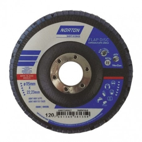 Disco Lijador 115Mm N120  Flap Disc Norton