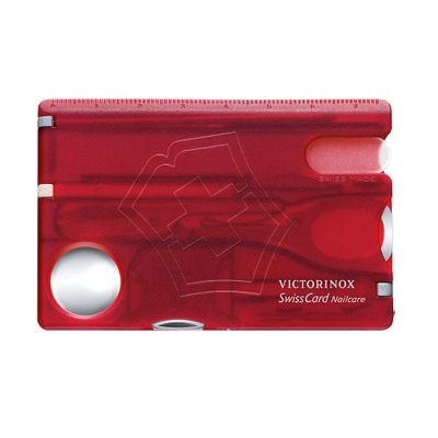 Victorinox Cortapluma Swisscard Nailcare Rojo Transparente 0.7240.t