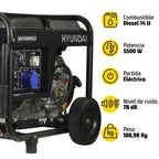 Hyundai Generador Diesel 5,5kva 3000rpm
