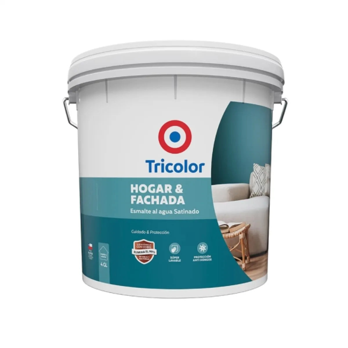 Tricolor Hogar Y Fachada Blanco Perfecto Tineta