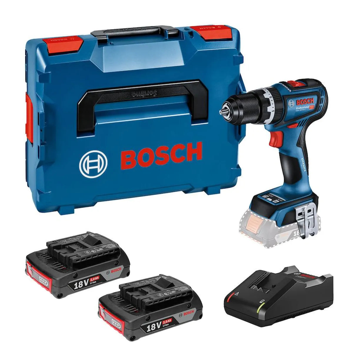 Bosch Taladro Inalambrico Y Atornillador Inalambrico Gsb 18v-90  2bat+carg