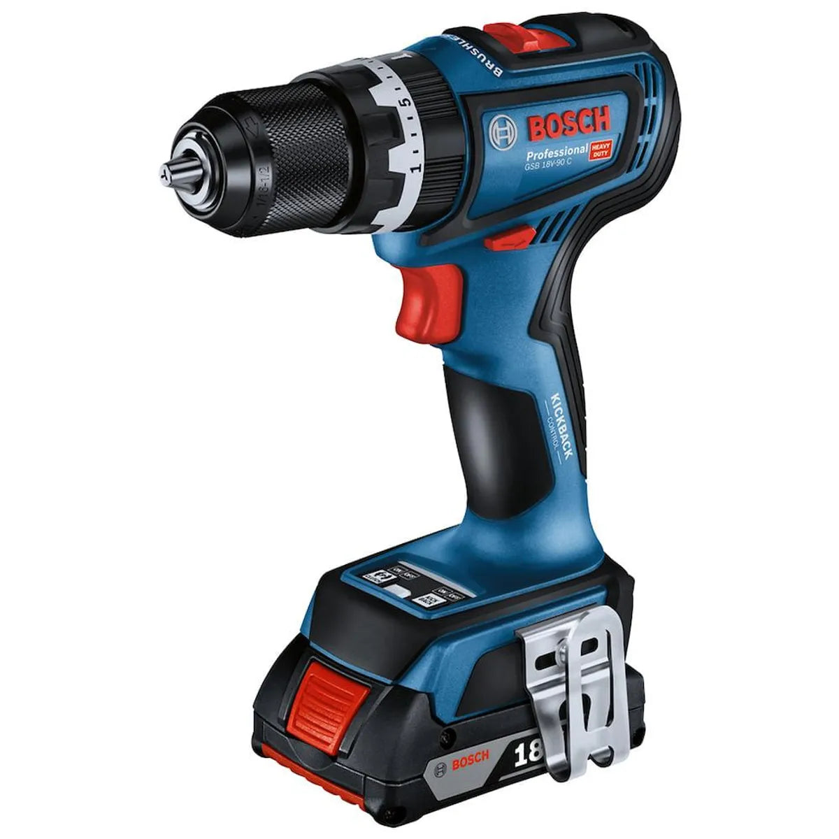 Bosch Taladro Inalambrico Y Atornillador Inalambrico Gsb 18v-90  2bat+carg